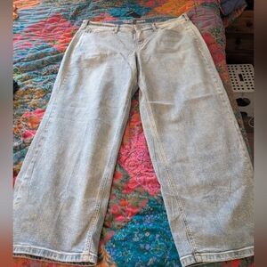 Torrid Perfect Wide Leg Vintage Stretch Blue Jeans glitter size 18r